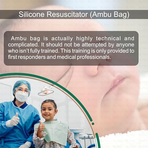 Image of OTICA Silicone Ambu Bag Kit with Mask & Oxygen Tube | Autoclavable Manual Resuscitator Bag Valve Mask (BVM) | Latex-Free Emergency CPR Ventilation Kit for Neonatal & Pediatric Care - Infant (250 ml)