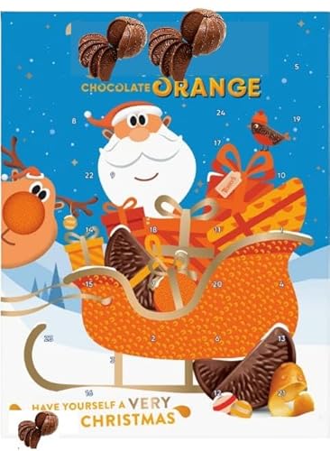 Terrry's Milk Chocolate Orange Advent Calendar 106g- Chocolate 24 Days of Christmas Countdown Calendar- Chocolates Hamper for Stockings, Secret Santa Gifts
