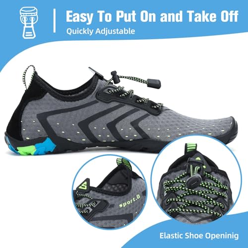 Image of Mishansha Water Shoes for Women Men, Quick-Dry Barefoot Swim Shoes with Drainage Holes, Lightweight Aqua Shoe for Beach Pool River Boating Yoga Walking
