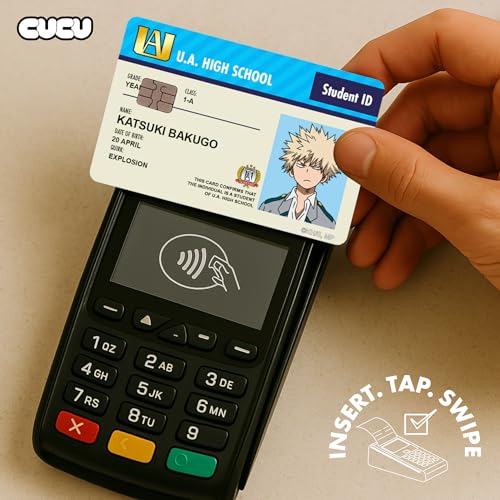 Student ID Katsuki Bakugo Credit Card Skin Debit Card Stickers for Key, Debit, Credit, Bank Card 4PCS Card Skin for Adults4