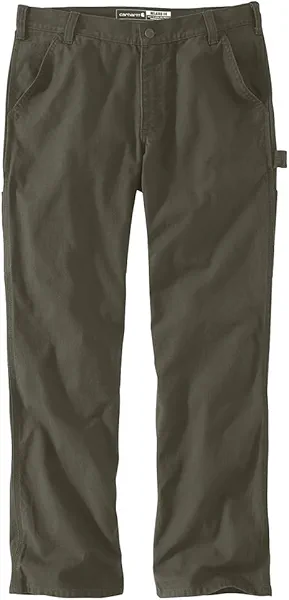 Carhartt Men's Relaxed Straight Rugged Flex Duck Dungaree, Moss, W32 x L34
