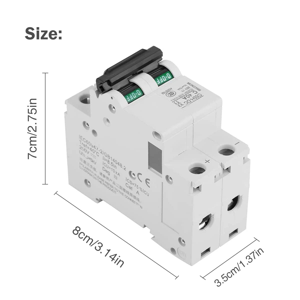 YOSOO Disjoncteur Miniature Disjoncteur à Montage Sur Rail DIN