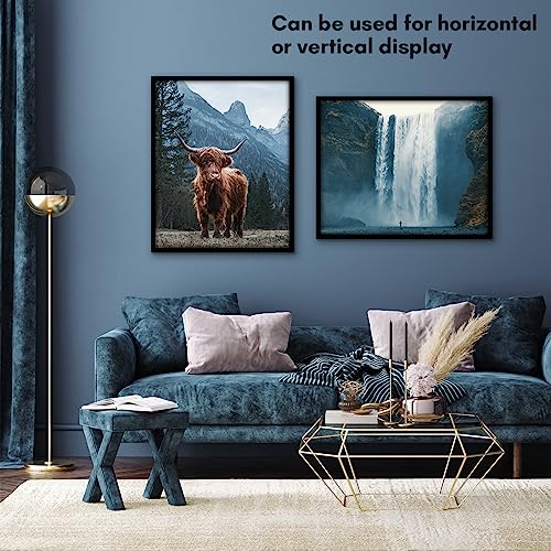 Americanflat 24x30 Picture Frame with Polished Plexiglass - Streamline Collection - Thin Border Picture Frame for Wall Display - Hanging Hardware Included - Black