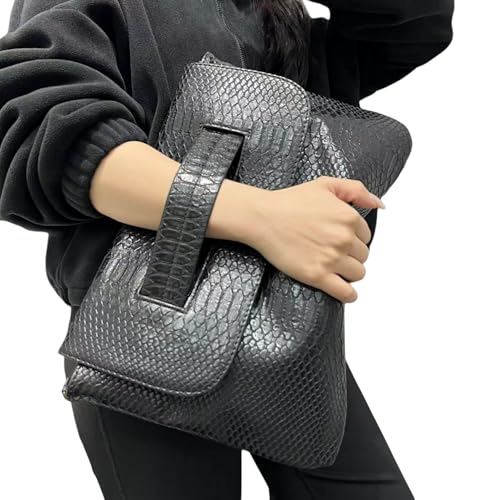 Image of Women Classic Crocodile Pattern Faux Leather Clutch Purse Oversized Female Shoulder Bag Messenger Handbag