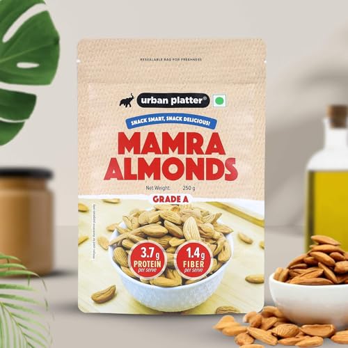 Image of Urban Platter Mamra Almonds, 250g (Rich in Healthy Fats and Protein | Nutrient-Dense | Premium Almond Variety)