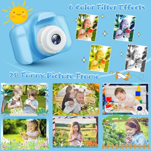 Image of Kids Digital Camera | 1080p Video & 3.0MP Photos | 2-Inch Screen, USB Rechargeable & Portable | Fun Mini Toy Camera for Boys & Girls Age 3-10 | Educational Birthday Gift