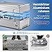 ALPHA CAMP Koffer Größe XXL Reisekoffer Leicht Hartschalenkoffer Polycarbonat 105L Luggage Suitcase mit Rollen TSA Schloss & Aluminium Rahmen Handgepäck 42x36x82cm Silber