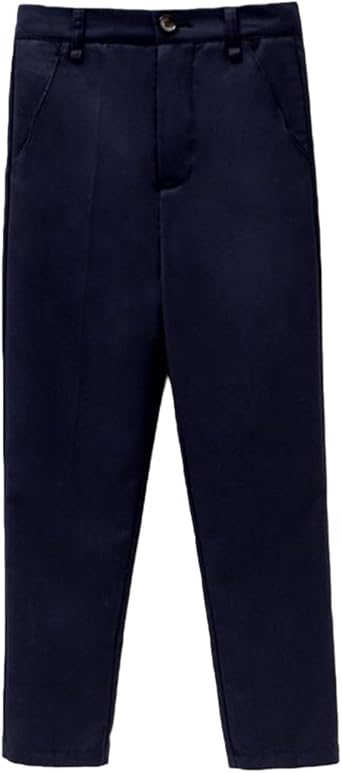 Boys Dress Pants for Suits High Waist Slim Fit Boot Cut Ankle Pants Kids Clothes 3 to 18 Years