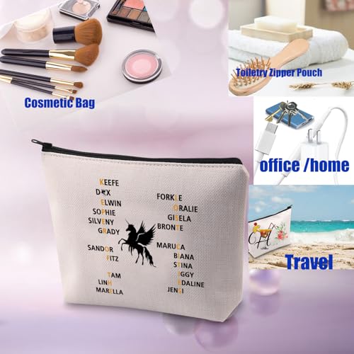 PXTIDY Book Makeup Bag Book Characters Cosmetic Bag KOTLC Novel Inspired Bookish Gift4