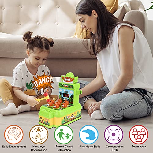 Lefree Whack A Mole Game, Light-Up Musical Pounding Toy, Early Developmental Toy, Birthday Gifts For Boys, 2 Soft Hammers Included #TOP1