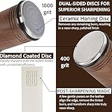 Pro Edition Okniv Rolling Knife Sharpener UK – Durable Knife Sharpening System – for All Blade Types – Diamond & Ceramic Honing Discs – Easy to Use at Home or Professionally - Image 2