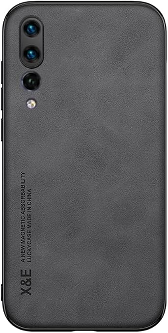 Kepuch Silklike Case for Huawei P20 Pro - Cover Bumper Built-in Metal Plate for Huawei P20 Pro - Black