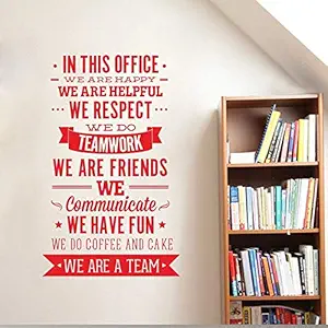 GADGETS WRAP Office Rules Wall Sticker We are A Team Increase Team Cohesion Inspirational Quotes Vinyl Wall Sticker Office D?cor
