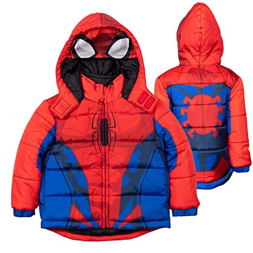 Marvel B167814SP Avengers Spider-Man Toddler Boys Winter Coat Puffer Jacket Red 5T thumb #6
