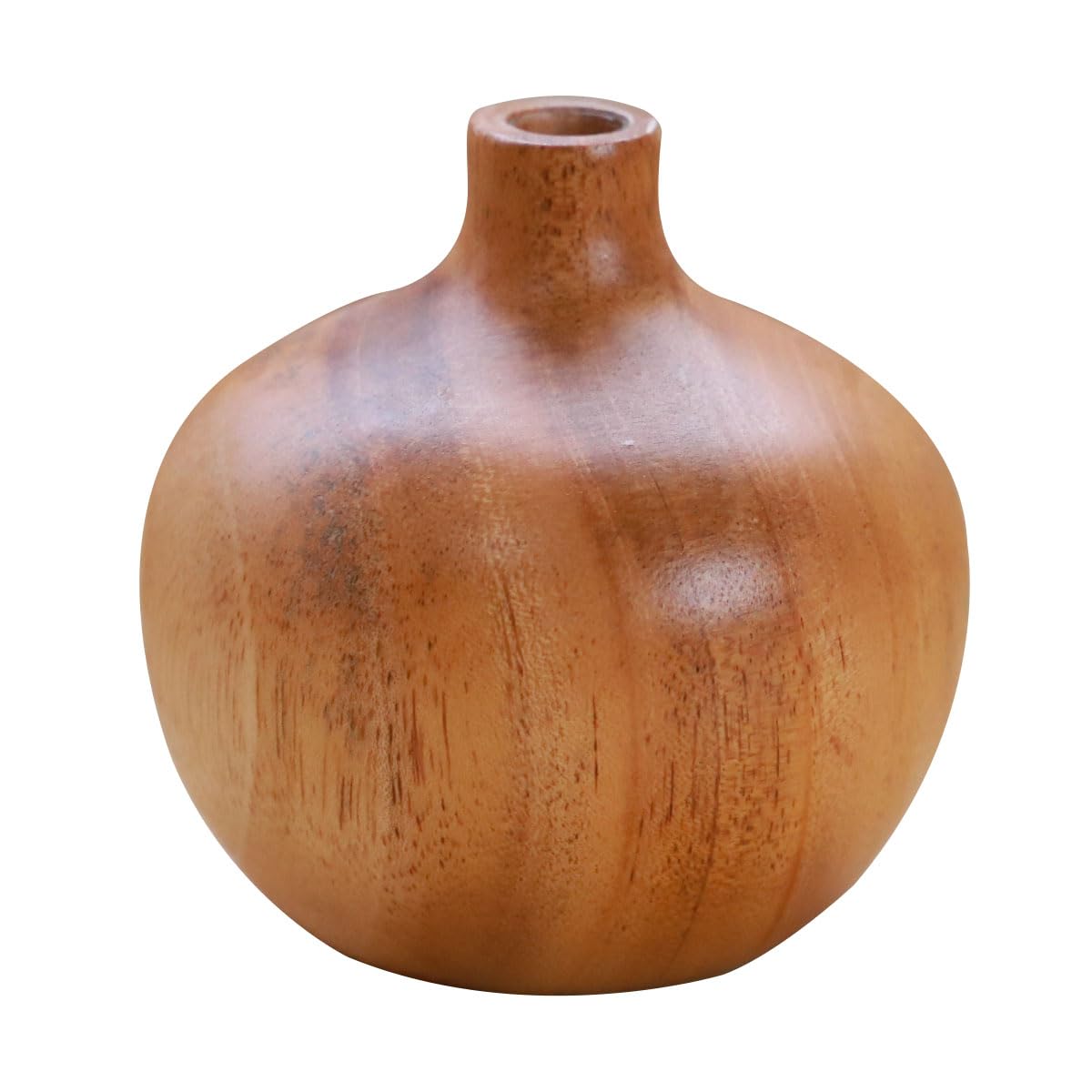 Amazon.co.jp: 一輪挿し 花瓶 +Na KAKI おしゃれ 木製 8cm フラワー  