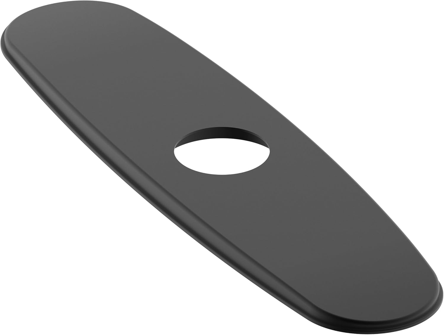RP-1105-MT 8 Inch Faucet Deck Plate Kitchen Escutcheon Hole Cover, Matte Black Finished
