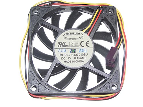 Ventola Di Raffreddamento EVFLOW R127010BU 12V 0,45A 7cm 4 Fili - Silenziosa (aperta, Mai Usata)
