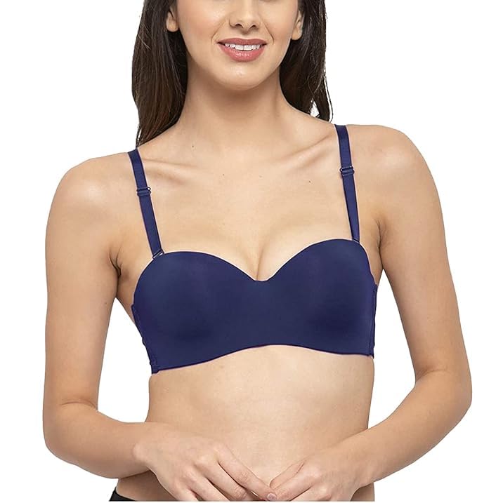 Image of Brachy Women's Every Day's Padded Underwired Demi Cup Bra T Shirt Padded Underwired Pushup Bra 85% Poly Cotton, 15% Elastane