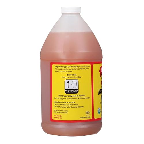 Miniatura 2 de Bragg Vinagre de sidra de manzana original de 64 onzas, chispas y aminos de coco, condimento multiusos, 10 onzas, individual