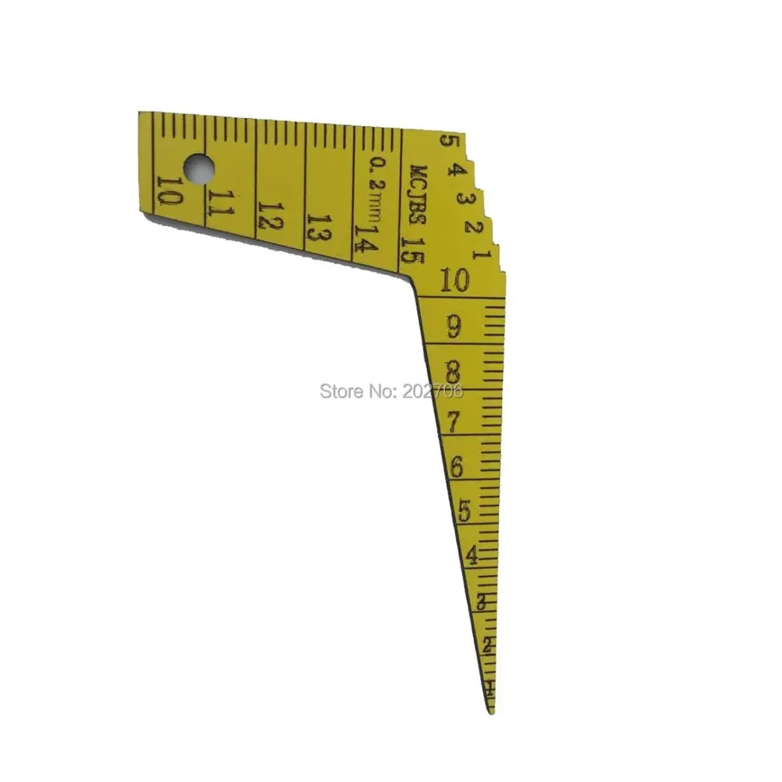 Galgas de espesores, Calibrador de espesores de plástico K15SG, calibre de espesores de soldadura cónico de 1-15 mm, regla de separación, herramientas de medición for la industria automotriz para bují