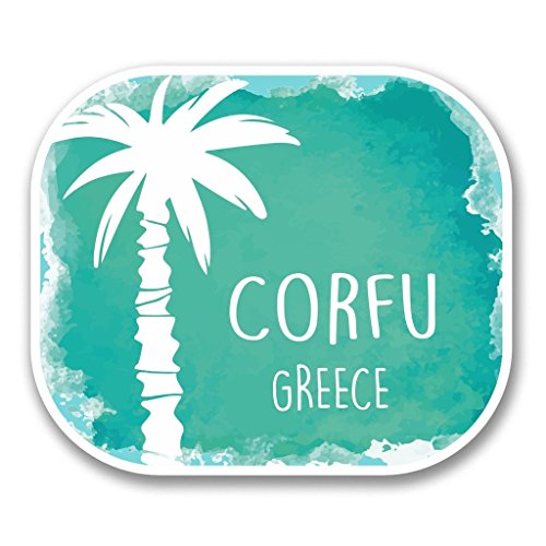 2 x 20cm/200 mm Corfu Grecia Vinile adesivo