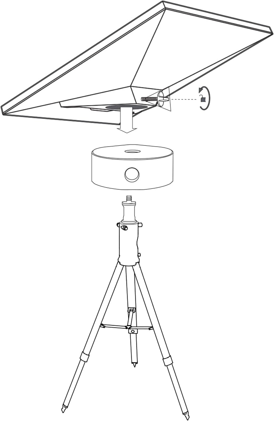Starlink Mini Tripod Adapter - Aluminum Alloy Tripod Mount Adapter for Starlink Mini - 1/4"~20 and 3/8"~16 Threaded - Enables Tripod, Fixing Clamp or Other Bracket Fixing - Use with Pipe Adapter