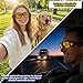 SAYUANVA Night Driving Glasses for Men and Women, Polarized HD Yellow Lens Anti-Glare Eyewear with Storage Case, Wraparound Design for Driving, Cycling, Fishing