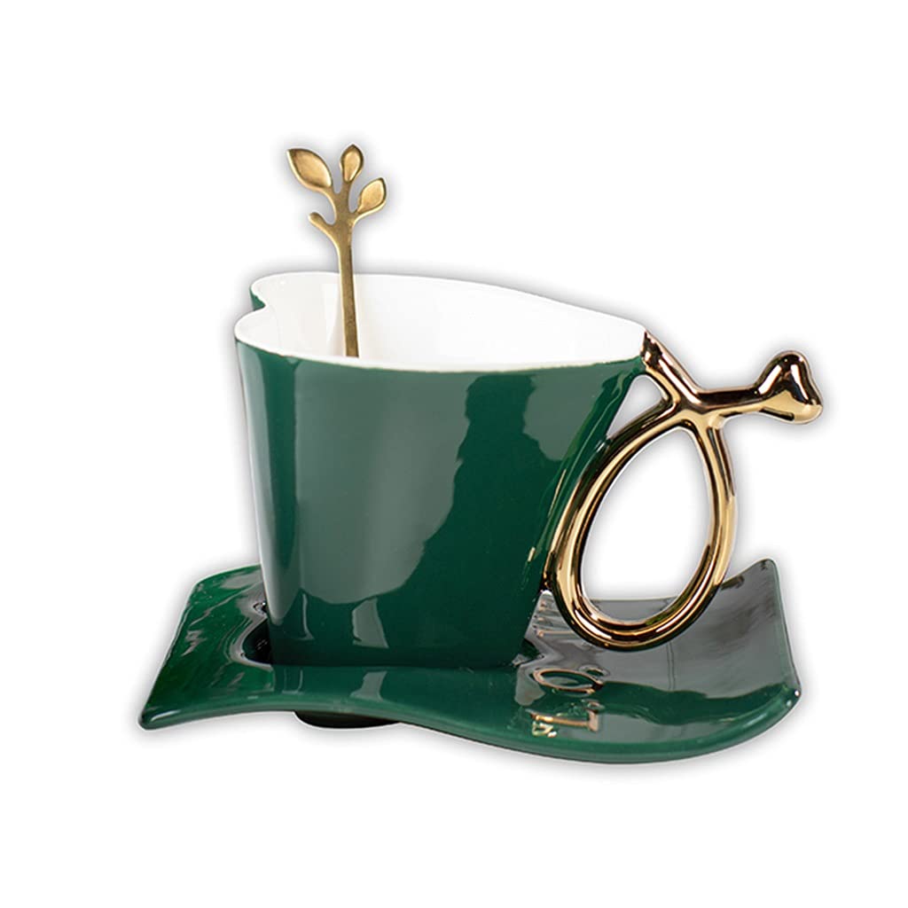 Tazze caffè/tè con Piatto, Tazze Da Tè E Piattino Set, Colori Freschi Assortiti Per Adulti, Regalo Tazza Per Uomo DAD DAD MOM, 2,8 OZ Tazza Da Caffè Con Manico, Per Bevande Al Caffè Speciali, Latte