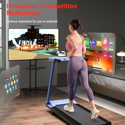 Incline Folding Treadmill for Small Spaces 300 LBS Capacity 3.0 HP