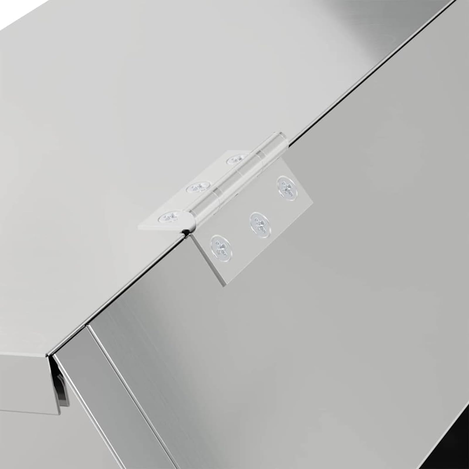 Gecheer Kaninchenfutterautomat, Silber, 64,5 x 25,5 x 45,5 cm, Verzinkter Stahl, für drinnen und draußen