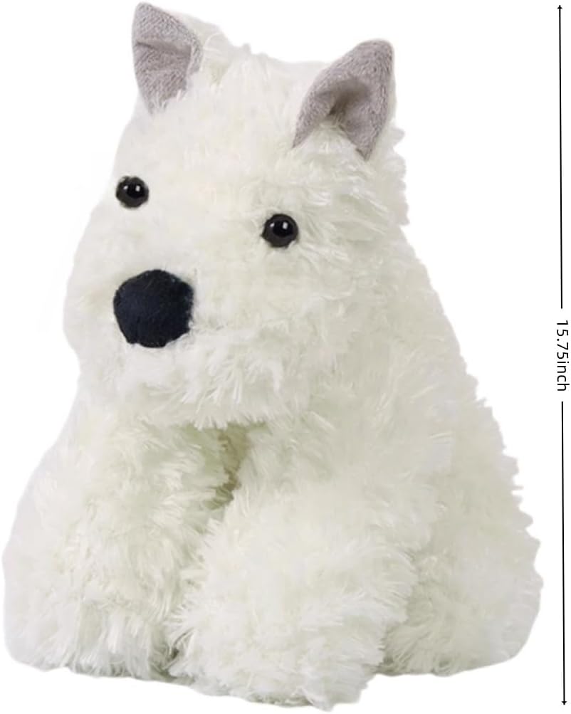 Adorable West Highland White Terrier Dog Plush Toy - 15.7" Soft Stuffed Animal Toy, Kid's Best Friend - Image 3