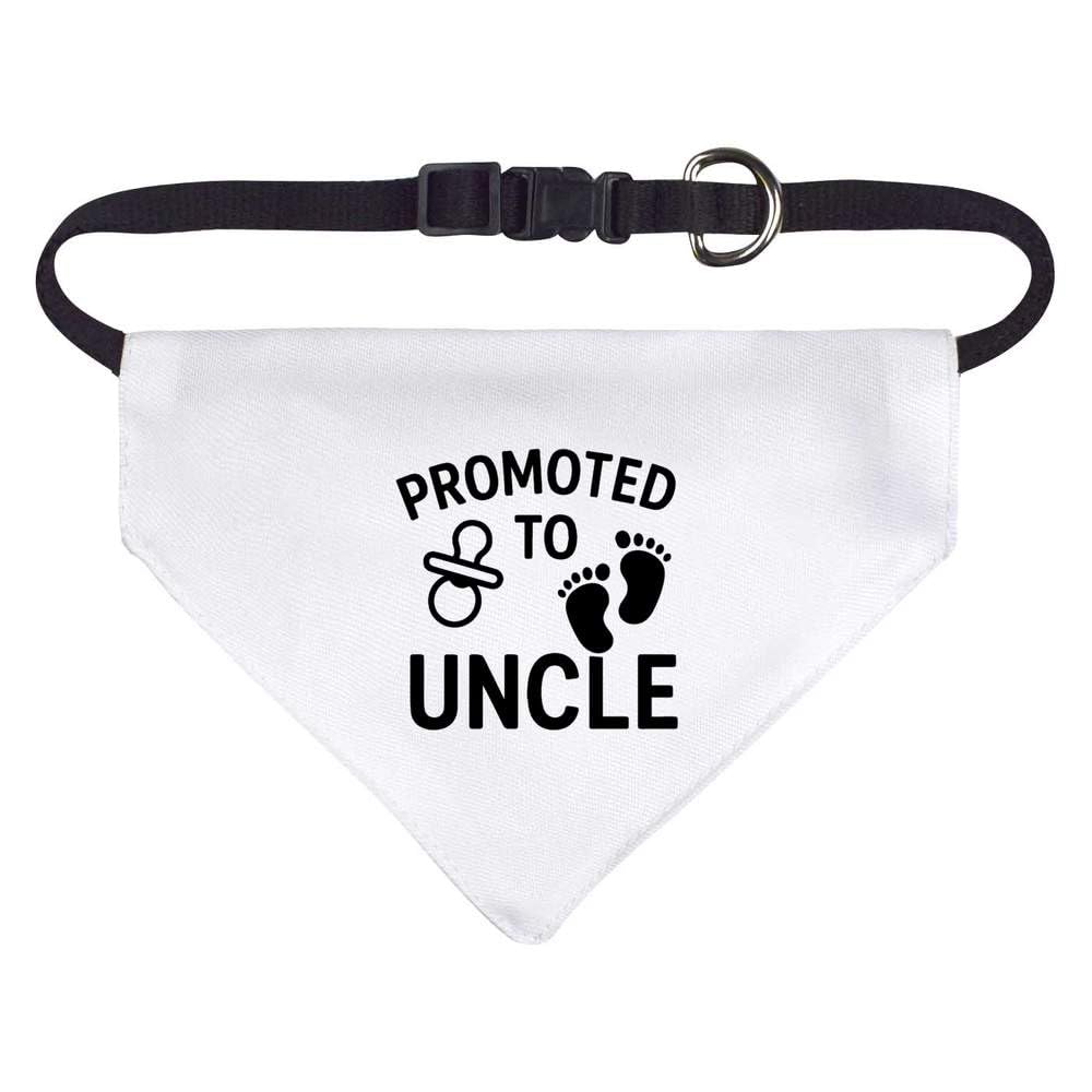 Azeeda Small 'Promoted to Uncle' Dog/Cat/Pet Bandana (PD00067101)