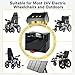 LGNUO 24V 12AH Wheelchair Replacement Battery - 24V Lithium Battery Extended Life with 30A BMS/Level Disply Screen, Removable Premium Lithium Battery for 500-1000W Electric Wheelchairs