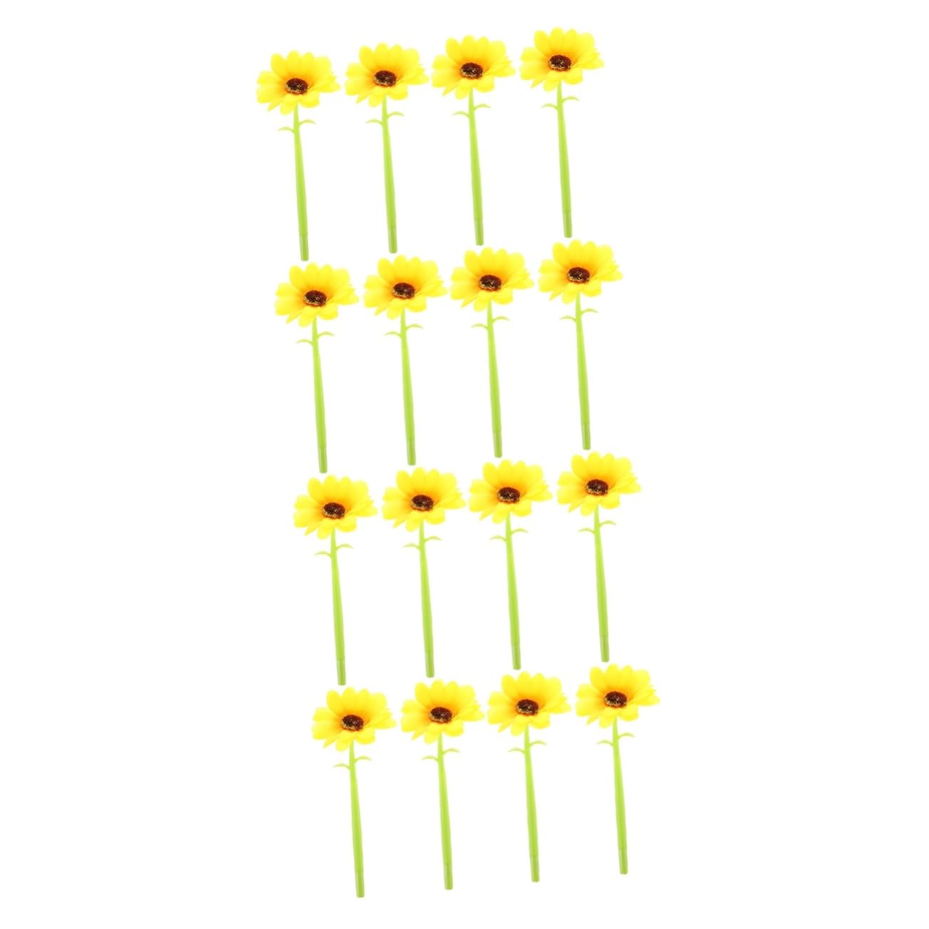 NUOBESTY Lot De 4 Stylos Mignons Pour Femmes Pointe Fine En Forme De Tournesol Outils Décriture Pour Étudiants Fournitures De Bureau Portables 4 Pièces X 4