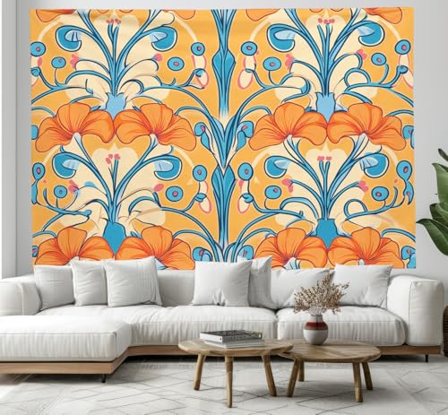 Tapisserie murale fleurs 3D pour cacher un mur de dortoir