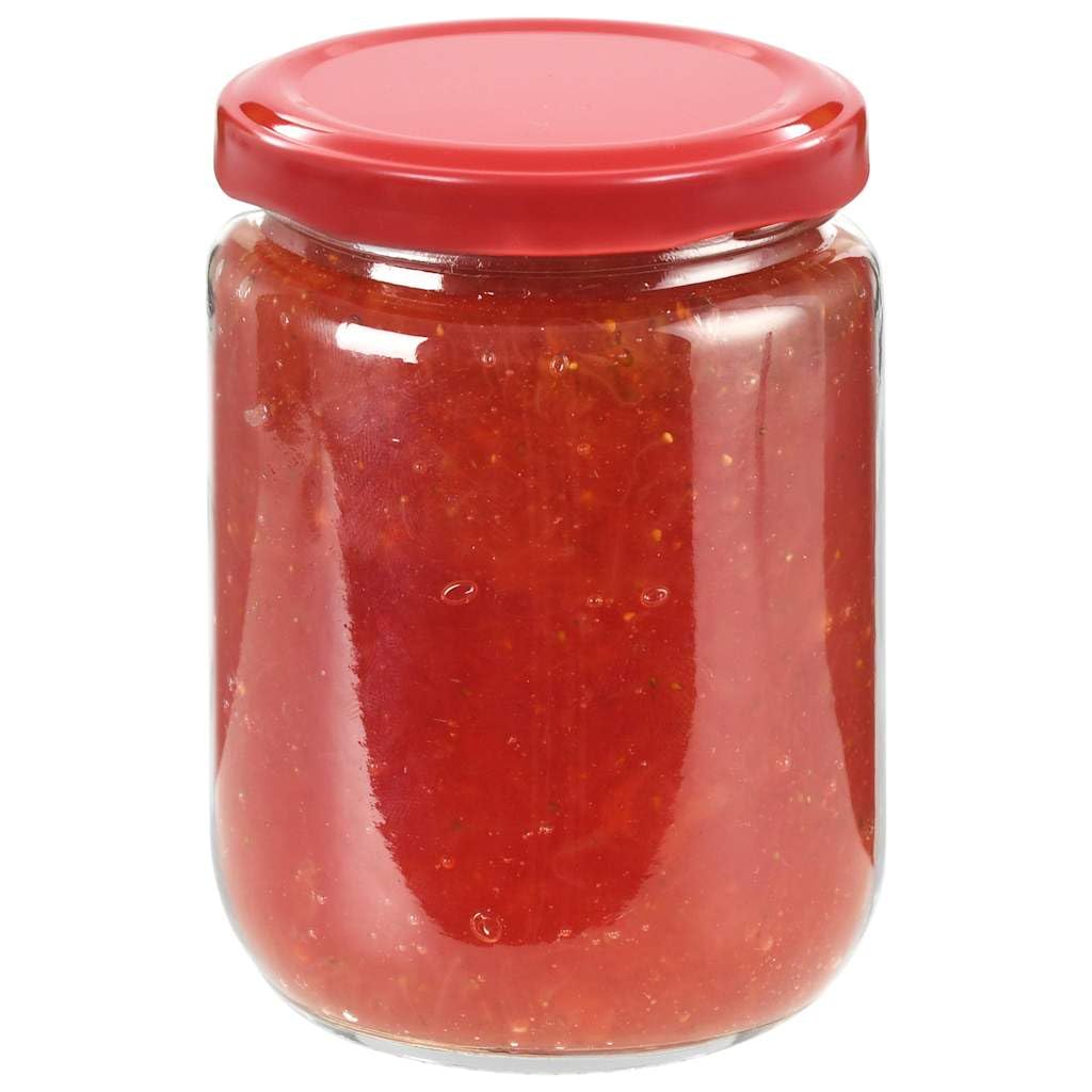 Marmeladengläser Set 48 Stk. 230 ml Mit Rotem Deckel