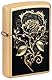 Zippo Sturmfeuerzeug - Golden Rose, High Polish Brass, Color Image - Nachfüllbar - Wiederverwendbar - Windfestes Design - Geschenkbox - Made in USA