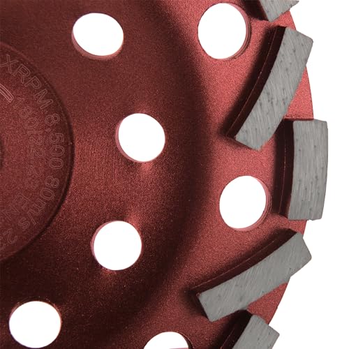 PRODIAMANT Diamant Schleiftopf Ø180mm Turbo für Beton, Naturstein, Mauerwerk | Schneller Schleifscheibe | 22,2mm Aufnahme, Doppelreihig, Profiqualität