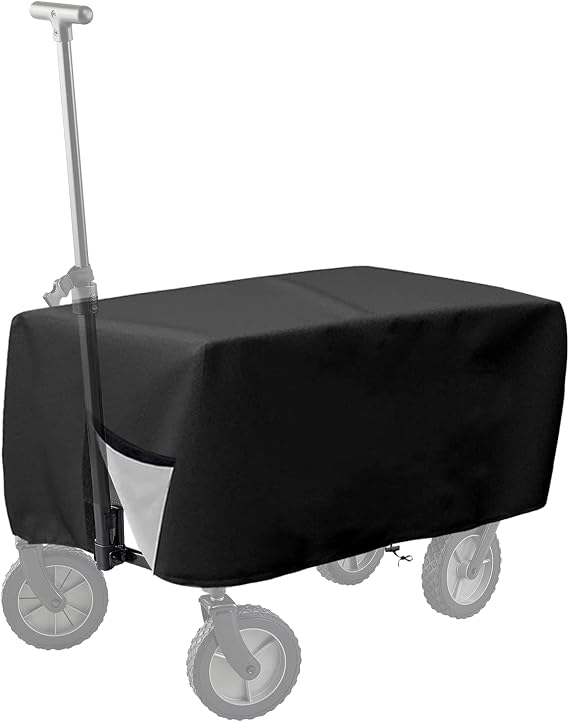 Outdoor Folding Wagon Cover 600D Oxford Cloth Protective Cover Waterproof Garden Wagon Cart Cover Heavy-Duty Dustproof Covers for Collapsible Wagon Carts (97*56*51cm/38 x 22 x 20 inch)