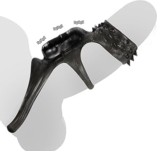 Vibrating Reusable Penis Sleeve with Testicle Ring Covered by Granules, Male Cock Condom with Bullet Vibrator Penis Extender Enlarger G-Spot Stimulation Sex Toys for Couples (Bullet Vibrator)