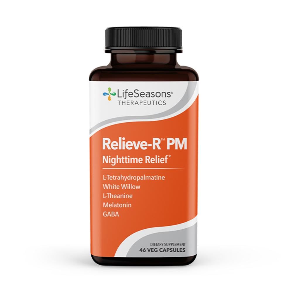 Life SeasonsRelieve-R PM - Eases Nighttime Aches & Discomfort - Relaxes Muscles - Calms The Nervous System - Supports Natural Sleep Cycles & Non Habit Forming - 46 Capsules
