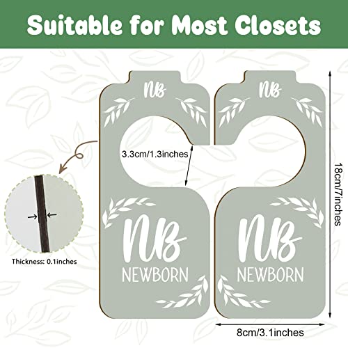 Yewfold Wooden Baby Closet Dividers,Colorful Baby Closet Organizer Hangers For Nursery,Baby Clothes Dividers For Closet,Baby Hangers Size Dividers #TOP4