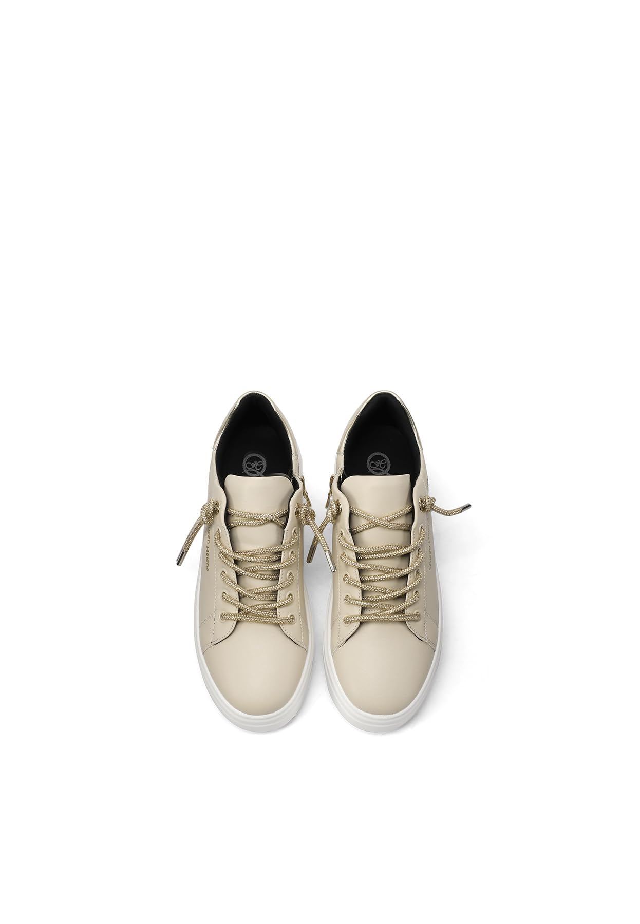 QUEEN HELENA X31-13 - Tenis deportivos para mujer con plataforma y cordones brillantes