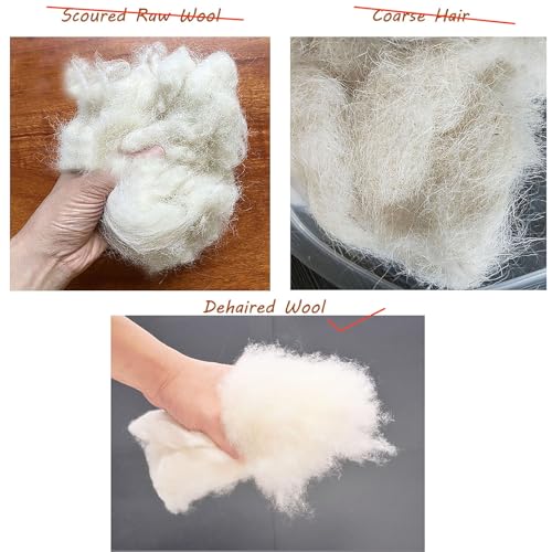 Wollfüllung, Schafwollfüller, Bio-Wollfüllung, Tierfaser zum Schlagen, Spinnen, Filzen, Trocknerbälle und Wollgarn, 0,5 kg/Beutel – Bild 6