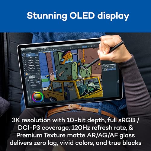 Image of Wacom MovinkPad Pro 14, Android Mobile Drawing Tablet, 14 inch OLED No Computer Needed, Battery-Free Slim Pro Pen 3, 12GB RAM /256GB Storage, Anti-Glare Matte Screen, All-In-One Portable Digital Art Tablet