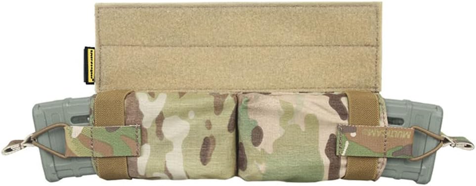 Emersongear Side-Pull Mag Pouch,Horizontal Double M4 Magazine Pouch Hook and Loop Design