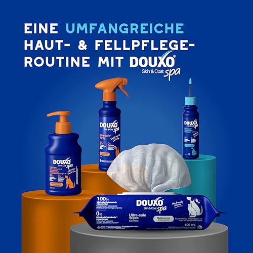 DOUXO Skin & Coat SPA – Ultra-Safe* Trockenshampoo Hund, 150 ml, säubert und erfrischt das Fell, hinterlässt das Fell weich, glänzend und angenehm duftend, hautfreundliche Formel