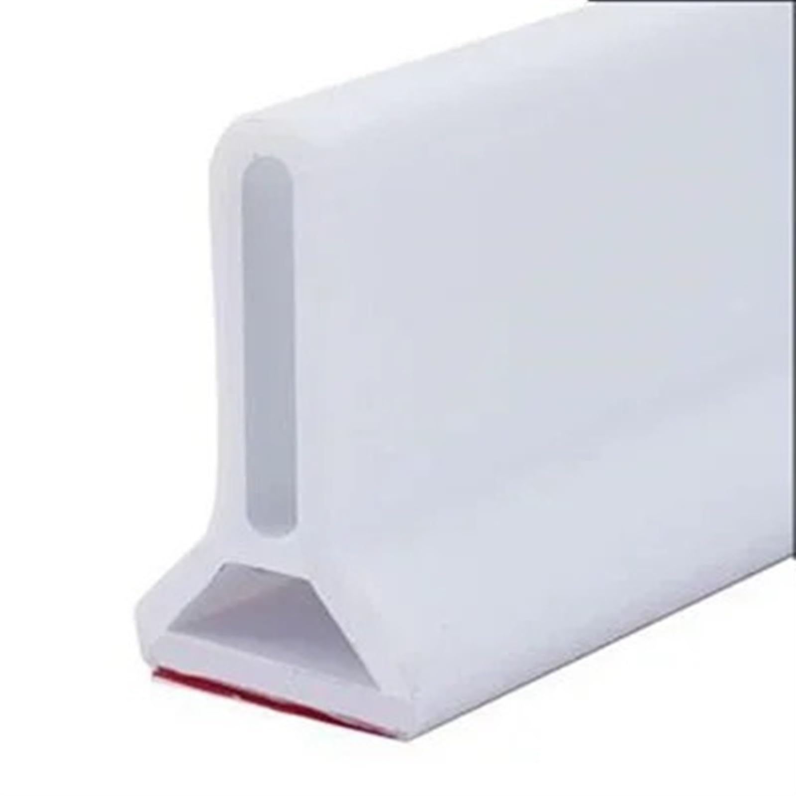HUDFVIOI Wet Room Floor Barrier 50mm High Bendable Shower Water Dam Bathroom Stopper Barrier and Retention System Dry and Wet Separation Flood Threshold Blocker for Bathroom(White,150cm)