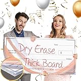 Giant Dry Erase Check - 16' x 32', Reusable Big Oversized Blank Check for Presentation - Great Photo-Op for Fundraisers, Charity & Donation Events