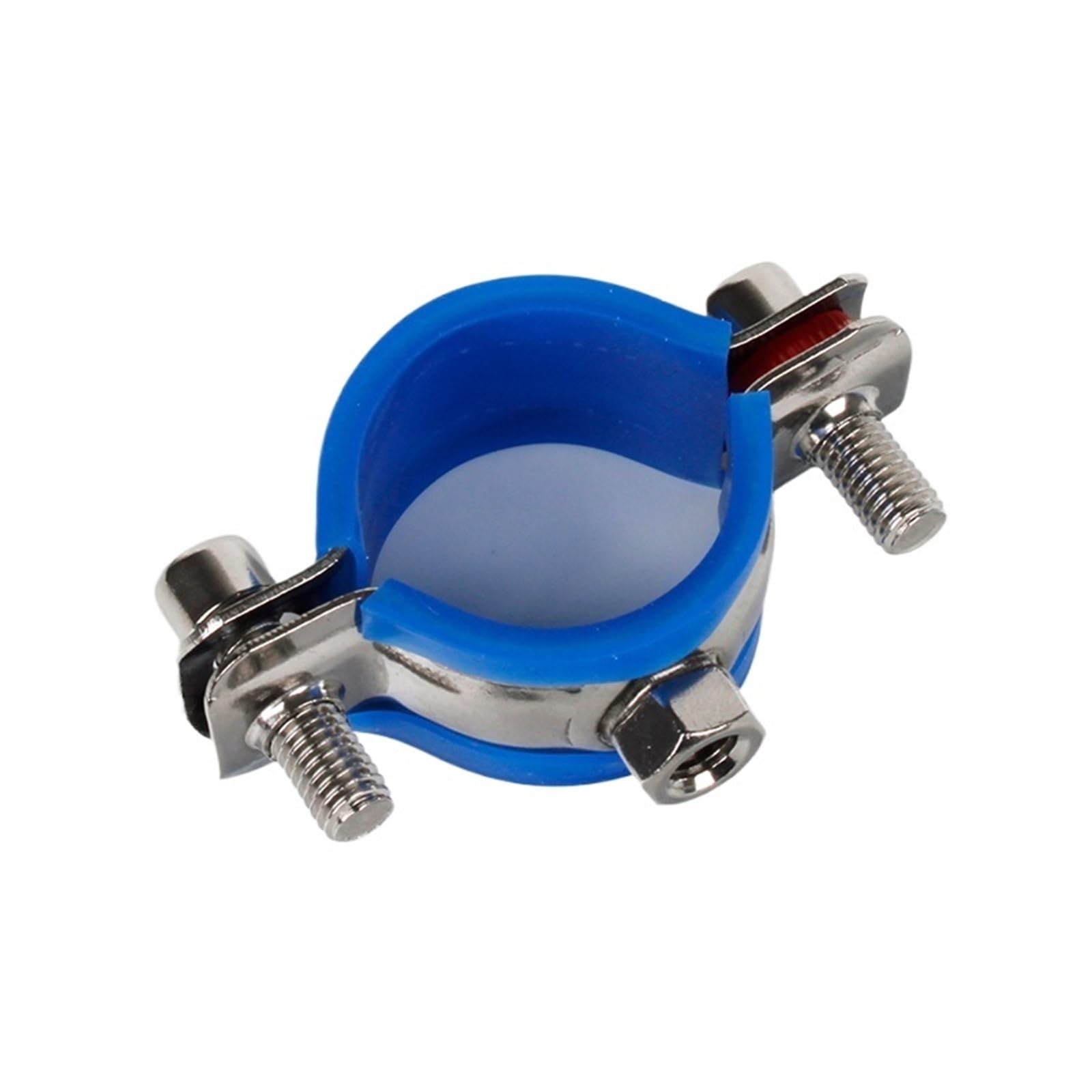 Con caja azul M8 x 1,25 mm, ajuste hembra, tubo OD de 19-108 mm, acero inoxidable 304, abrazadera de soporte para tubo de acero inoxidable (compatible con tubo OD de 60-65 mm)